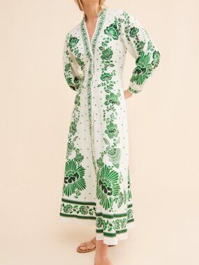 chinese dress ladies Cream Ainika Pineapple Ikat Maxi Dress